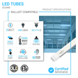 Load image into Gallery viewer, Hybrid T8 4ft LED Tube/Bulb - 20W 2800 Lumens 5000K Clear, Single End/Double End Power, Fluorescent Replacement - Ballast Compatible or Bypass (Check Compatibility List)