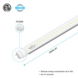 Load image into Gallery viewer, T8 4ft LED Tube/Bulb - 22W 3080 Lumens 6500K Clear, Retrofit, Single End Power - Ballast Bypass Fluorescent Replacement