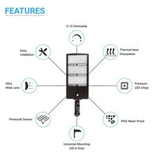Load image into Gallery viewer, 450W LED Parking Lot Lights With Photocell, 5700K, High Voltage AC200-480V, Universal Mount Bronze, With 20KV Surge Protector