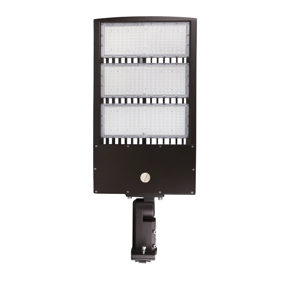 450W LED Parking Lot Lights With Photocell, 5700K, High Voltage AC200-480V, Universal Mount Bronze, With 20KV Surge Protector