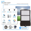 Load image into Gallery viewer, 240W LED Flood Light, 34000Lm Security Lights 5700K, IP65 Rated, Bronze, Dimmable, 100-277 Volt