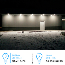 Load image into Gallery viewer, LED Barn Light w/ 3-pin NEMA Photocell, 36/48/60 Wattage Adjustable 3000K/4000K/5000K CCT Changeable, 120-277V, Dusk-To-Dawn, Silver