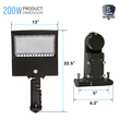 Load image into Gallery viewer, 200W LED Parking Lot Lights, Pole Light, 5700K, Universal Mount, Bronze, AC100-277V, Waterproof, Outdoor Commercial Area Security Lighting