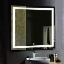 Load image into Gallery viewer, 36&quot; X 36&quot; Inch LED Lighted Bathroom Mirror, Defogger, Inner Window Style, Lighted Vanity Mirror Includes with Touch Switch Controls