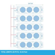 Load image into Gallery viewer, 40-Pack LED Module Lights, Blue, 3LEDs/Mod, 0.72W, DC12V