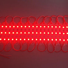 Load image into Gallery viewer, Red LED Modules for Illuminating Signs or Channel Letters, 40-Pack, SMD 2835, IP65 Rated, 3LED/Mod, DC12V, 0.72W