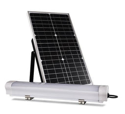 LED Solar Batten Light Set ; 36W w/ 80W Solar Panel ; 6000K